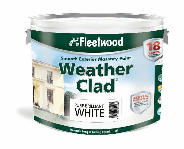 Fleetwood Weatherclad Smooth Masonry Paint White 10 Lt