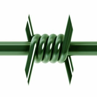 Barb Wire 2.5mm x 200m Mild Steel Green