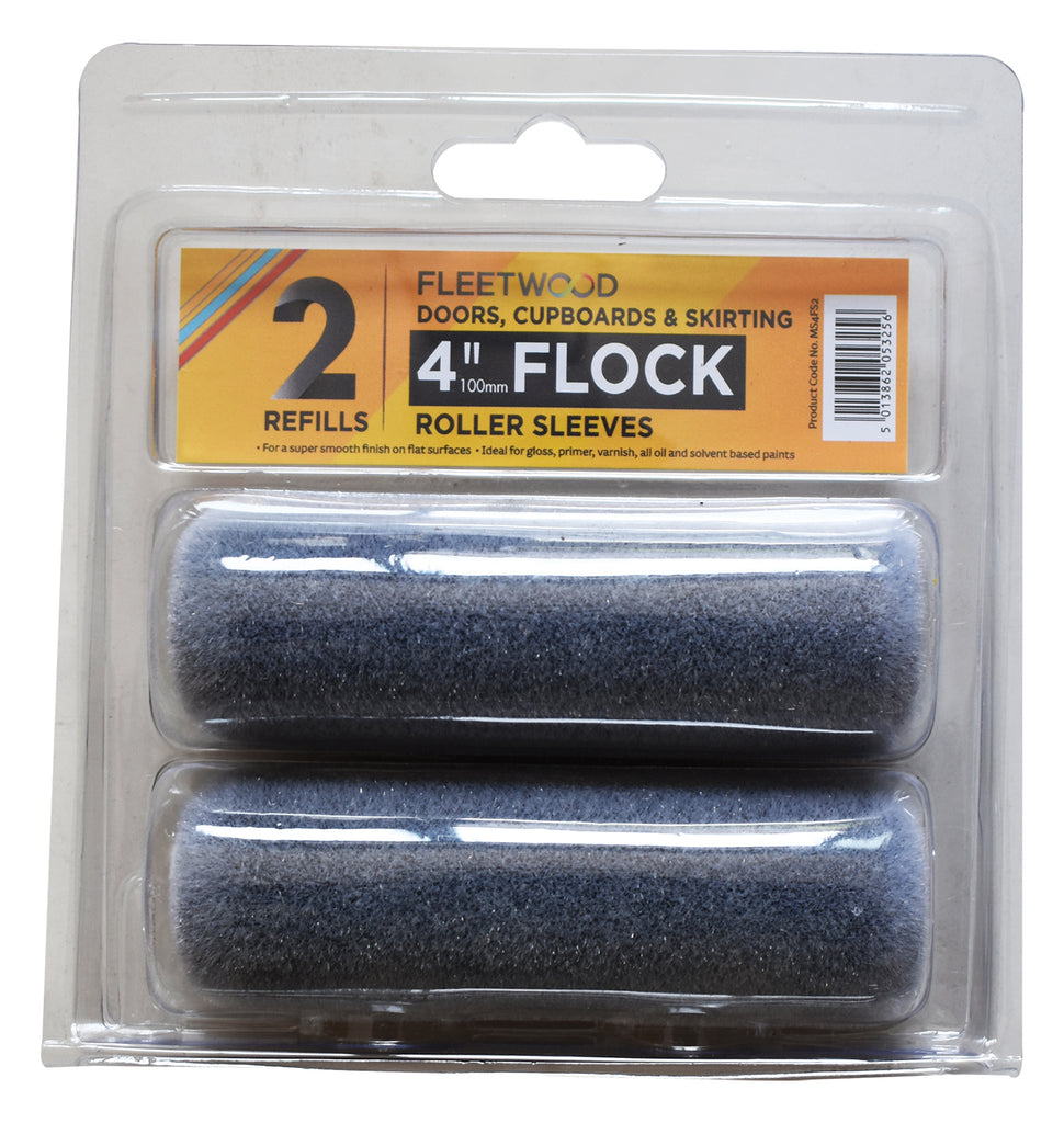 Fleetwood 4" Flock Roller Sleeve 2pk