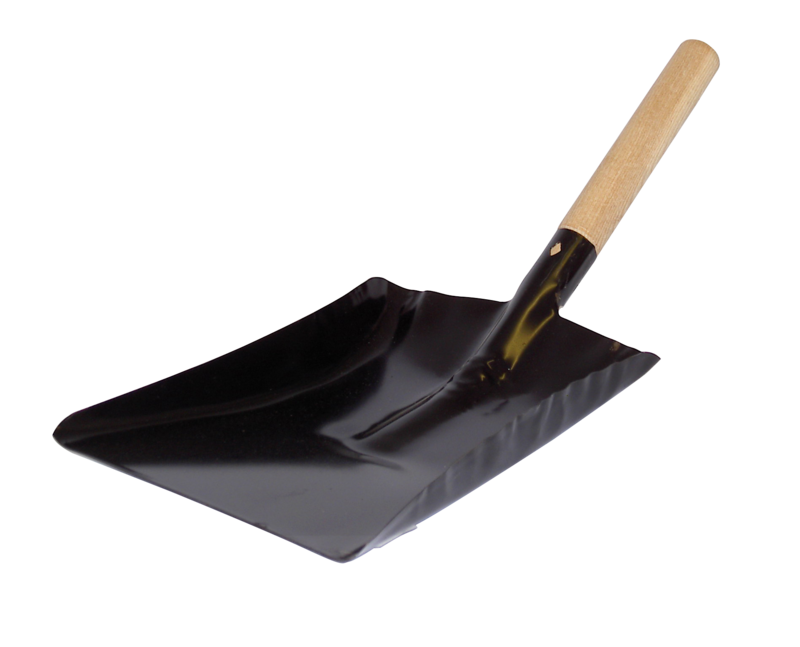5" Shovel Black - Wooden Handle