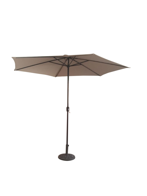3m Taupe Parasol With Crank