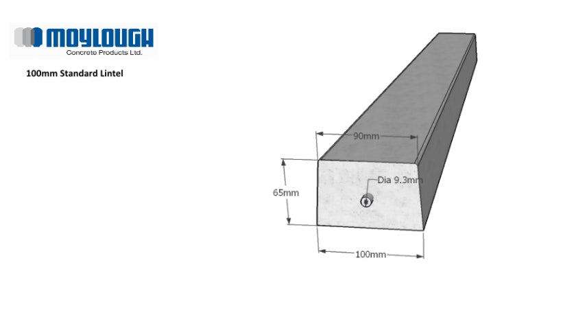 4" x 3" (100x75mm) Prestressed Concrete Lintel